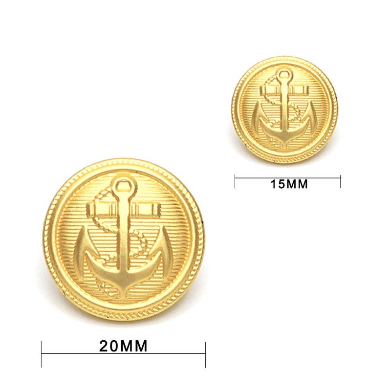 Enosea 11 Pcs Gold Metal Blazer& Suit Buttons Set -Premium Sewing Buttons for Coat Jacket - Image 3